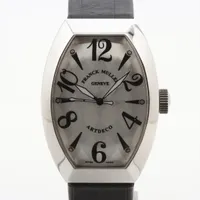 フランクミュラー アールデコ 11000HSC SS×革 AT シルバー文字盤