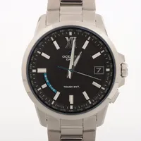 カシオ オシアナス OCW-T150-1AJF TI ソーラー 黒文字盤 Ａランク