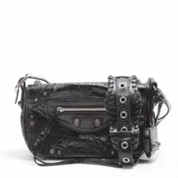 バレンシアガ ルカゴールXS レザー ショルダーバッグ ブラック ＡＢランク