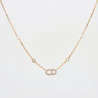 ディオール Clair D Lune クレール ディー リュヌ GP×ラインストーン×フェイクパール ネックレス ゴールド ＡＢランク