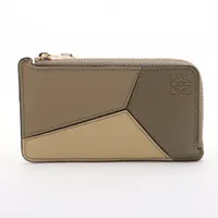 □美品□LOEWE アナグラム ネイビー レザー コインケース
