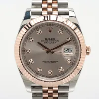 ロレックス デイトジャスト 126331 SS×PG AT サンダスト文字盤