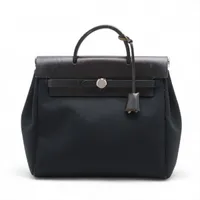 エルメス エールバッグアドPM トワルオフィシエ ブラック シルバー金具