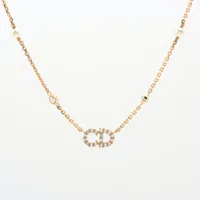 ディオール Clair D Lune クレール ディー リュヌ GP ネックレス ゴールド Ａランク