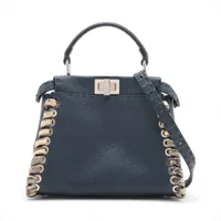 美品　FENDI ピーカブーセレリア レギュラー　レザーパイソン フェンディ ピーカブーレギュラー セレリア レザー×パイソン