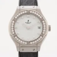 ウブロ クラシックフュージョン 581.NE.2010.VR.1104.JSM14 TI×革×ラバー QZ 白文字盤