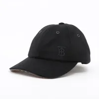 バーバリー TBロゴ カシミヤ キャップ ブラック ＡＢランク