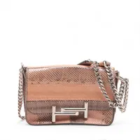 TOD’S トッズ ダブルT デニム レザー スリッポン／ミュール シルバー金具 org.jpg