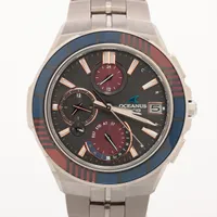 カシオ オシアナス OCW-S5000 TI ソーラー 黒文字盤