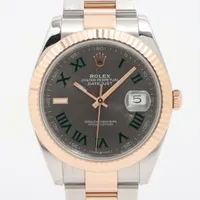 ロレックス デイトジャスト 126331 SS×PG AT スレート文字盤