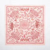 エルメス カレ90 CARRE KANTHA カレカンタ シルク スカーフ ピンク ＡＢランク