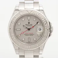 ロレックス ヨットマスター 168622 SS×PT AT シルバー文字盤