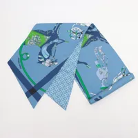エルメス マキシツイリー シルク ツイリー ブルー Ａランク