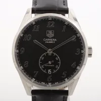 タグホイヤー カレラ ヘリテージ キャリバー6 WAS2110 SS×革 AT 黒文字盤