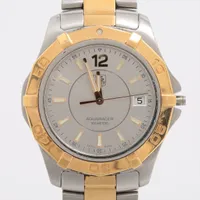 タグホイヤー アクアレーサー WAF1120 SS QZ シルバー文字盤