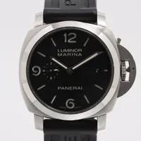 パネライ ルミノールマリーナ PAM00312 SS×ラバー AT 黒文字盤