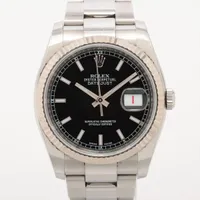 ロレックス デイトジャスト 116234 SS×WG AT 黒文字盤
