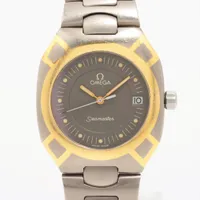 オメガ シーマスターポラリス TI QZ グレー文字盤