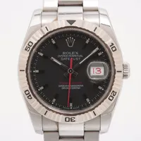 ロレックス デイトジャスト ターノグラフ 116264 SS×WG AT 黒文字盤