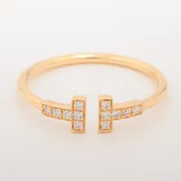 ティファニー Tワイヤー ダイヤ 750(YG)