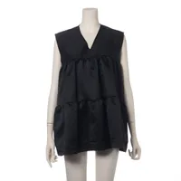 ヨーコチャン ポリエステル ワンピース ブラック