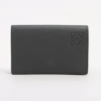 ロエベ アナグラム ビジネスカードホルダー C660M97X04 レザー カードホルダー グレー ＡＢランク