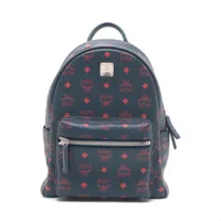 MCM レザー バックパック/リュック ブルー