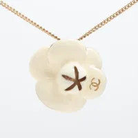 シャネル ココマーク カメリア GP ネックレス 02P シャンパンゴールド ＡＢランク