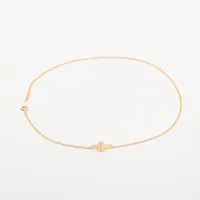 ティファニー T TWO ダブルチェーン ダイヤ 750(PG)