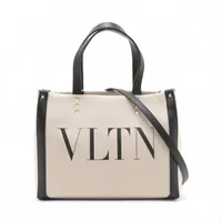 ヴァレンティノ VLTN キャンバス 2WAYハンドバッグ ブラック ＳＡランク