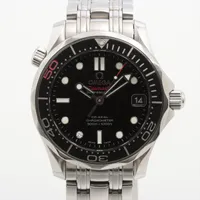 オメガ シーマスター コーアクシャル 007リミテッドエディション SS AT 黒文字盤