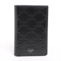 CELINE(セリーヌ) / 2つ折り財布/マネークリップ/レザー/BLK/総