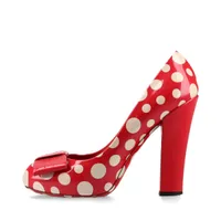 ヴィトン×草間彌生 パテントレザー パンプス 12年 レッド