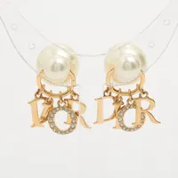ディオール Dior Tribales  ディオール トライバル フェイクパール ピアス(両耳用) ゴールド ＡＢランク