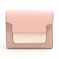 マルニ レザー コンパクトウォレット ピンク Ａランク