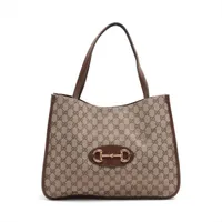 グッチ ホースビット GGキャンバス キャンバス トートバッグ ブラウン ＡＢランク