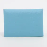 エルメス カルヴィ デュオ ヴォーエプソン セレステ シルバー金具 ＡＢランク
