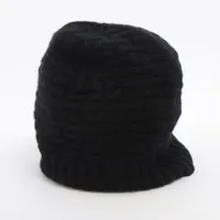 エルメス Hロゴ カシミヤ ニットキャップ ブラック ＡＢランク