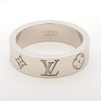 美品 正規品 ルイ ヴィトン　リング・LV モザイク キューバン 美品 正規品 ルイ ヴィトン リング・LV モザイク キューバン