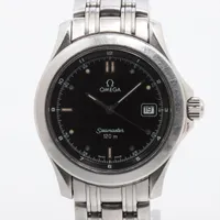 オメガ シーマスター120 SS QZ 黒文字盤