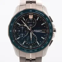 カシオ オシアナス OCW-S7000 TI ソーラー 青文字盤 Ａランク