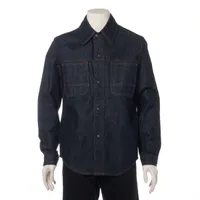 アミ アレクサンドルマテュッシ コットン デニムジャケット ネイビー