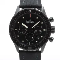ブランパン フィフティ ファゾムス バチスカーフ フライバック クロノグラフ 5200-0130-B52A CE×ラバー AT 黒文字盤 Ａランク