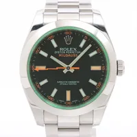 ロレックス ミルガウス 116400GV SS AT 黒文字盤