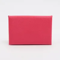 エルメス カルヴィ ヴォーエプソン レッド シルバー金具 ＡＢランク