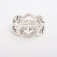 カルティエ Cハート ダイヤ 750(WG)