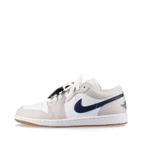 ナイキ AIR JORDAN 1 LOW レザー スニーカー ホワイト Ａランク