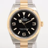 ロレックス エクスプローラーⅠ 124273 SS×YG AT 黒文字盤