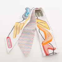 エルメス ツイリー Chevaloscope Neon シュヴァロスコープ ネオン シルク ツイリー マルチカラー ＡＢランク