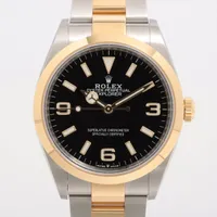 ロレックス エクスプローラーⅠ 124273 SS×YG AT 黒文字盤